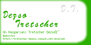 dezso tretscher business card